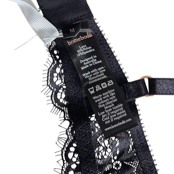Homebodii Sheer Lace Wired Sydney Bra Black Size Medium 34B, 32C, 34C, 30D, 32D - Picture 5 of 7